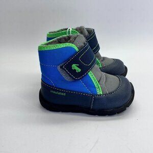 See Kai Run Blake  Boots Size 5 in Navy/Gray Blue Green Booties Shoes Toddler